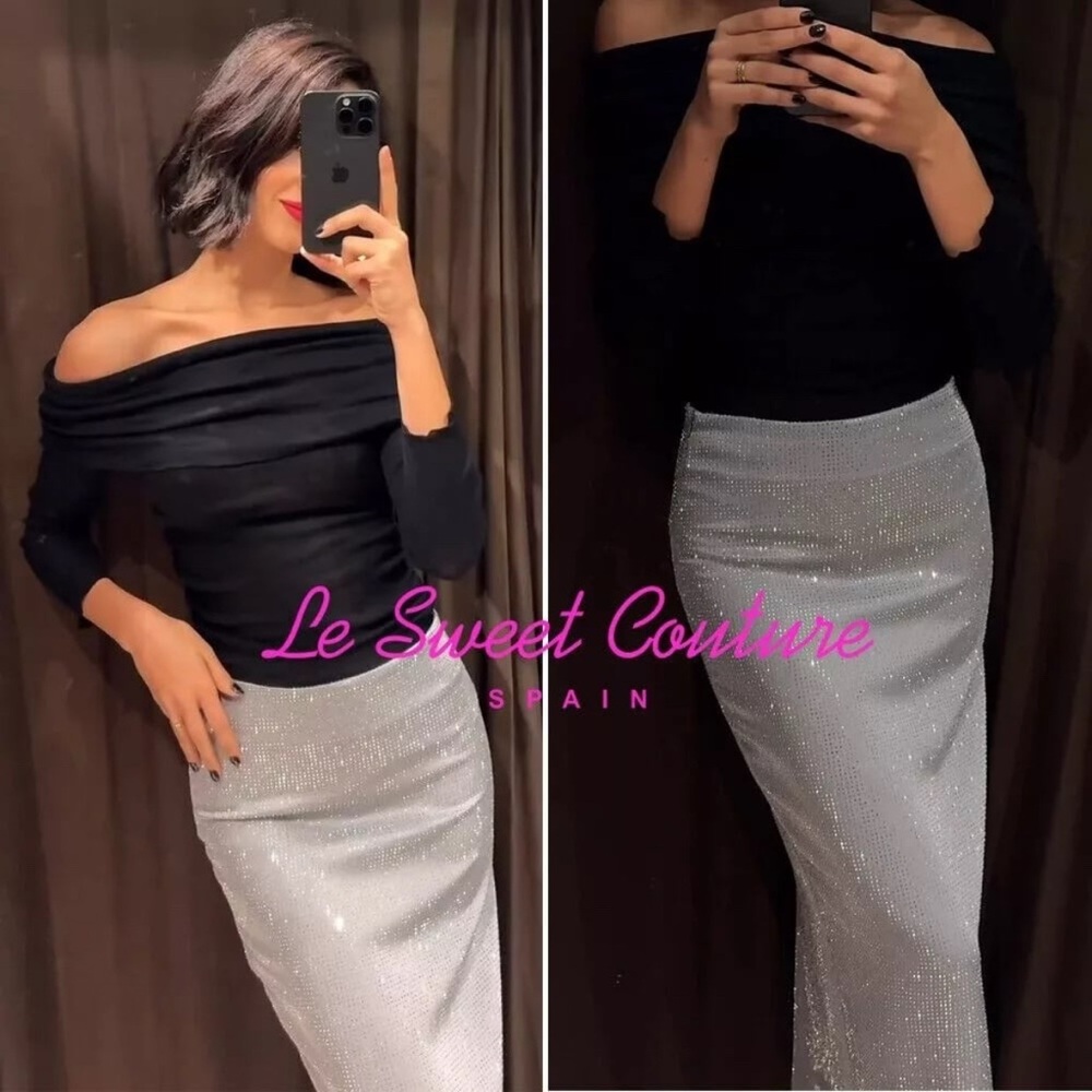 Zara Shiny Pencil Skirt ZW Collection